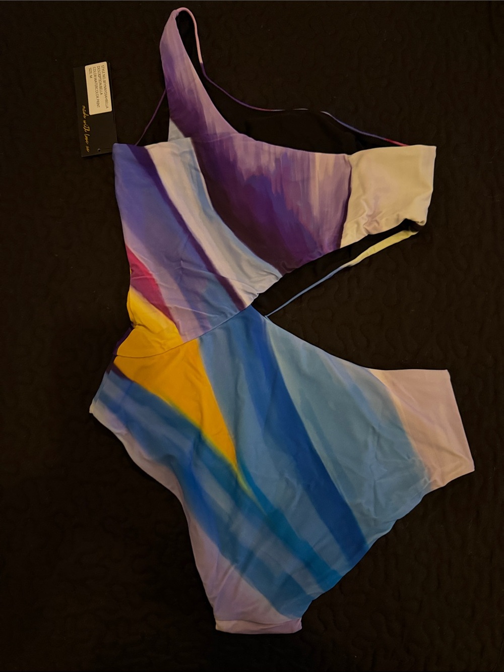 BFYNE Swim Bright Yellow & Purple Swim Set in Branded Pouch - Picture 3 of 5